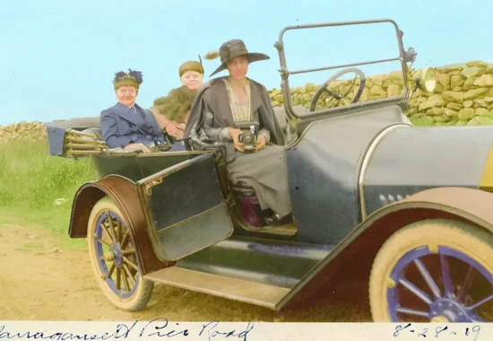 "The Clark Ladies On An Outing"...At Narragansett Pier....